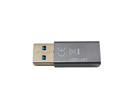 Adapter, USB A male to USB C female aluminum, space grey