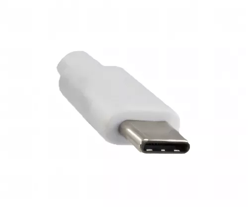 USB Kabel Typ C auf USB 2.0 B Stecker, weiß, 2,00m, Polybag