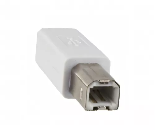 USB Kabel Typ C auf USB 2.0 B Stecker, weiß, 2,00m, DINIC Blister