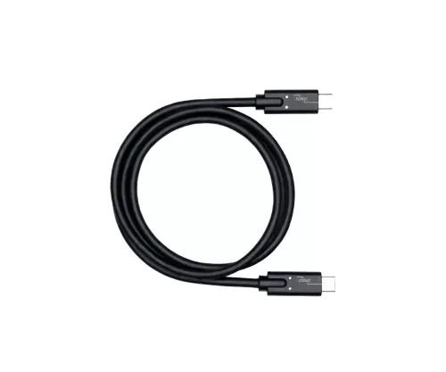 USB 3.2-kabel type C til C-stik, op til 20 GBit/s og 100W (20V/5A) opladning, sort, 1 m, DINIC-boks (karton)