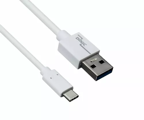 USB 3.1 Cable Type C - 3.0 A , white, Box, 0.5m Dinic Box, 5Gbps, 3A charging