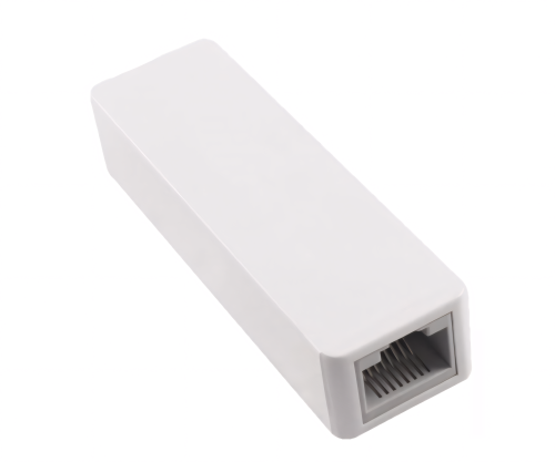 Adaptador ficha USB C / RJ45 Gbit LAN, branco, 10/100/1000 Mbps com deteção automática, 0,2 m, caixa DINIC