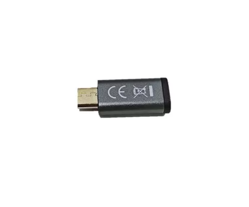 Adaptateur, Micro mâle vers USB C femelle Alu, space gris