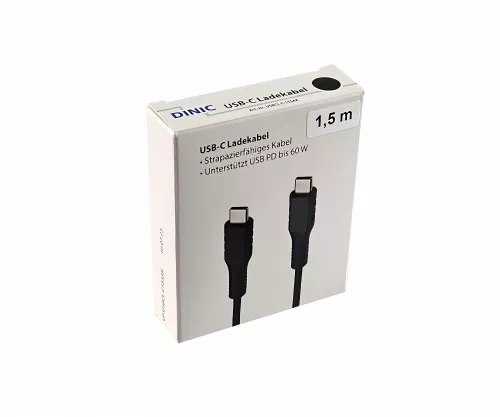 30x USB C vers C câble de charge, noir, en présentoir de comptoir DINIC, 1,50m 30x USB C vers C câble de charge, noir, en présentoir de comptoir DINIC, 1,50m