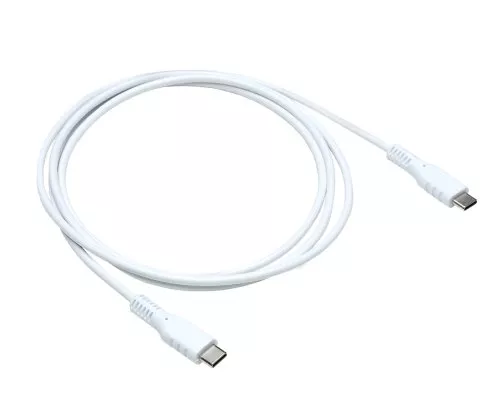 USBCL-C-15W Nabíjací kábel USB typu C na C v reklamnej škatuli, biely, 1,5 m