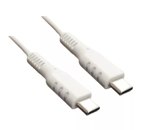 USB Typ C auf C Ladekabel, weiß, 1.5m 2x USB Typ C Stecker, 60W, 3A, DINIC Polybag