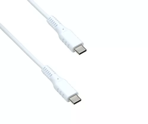 USB Typ C auf C Ladekabel, weiß, 1.5m 2x USB Typ C Stecker, 60W, 3A, DINIC Polybag