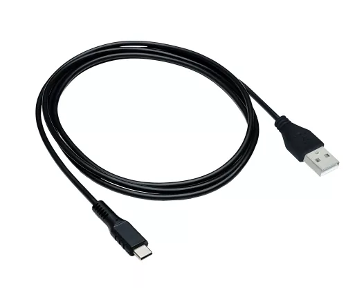 USB type C til A-ladekabel, svart, 1,5 m USB type C til A-plugg, 5V, 3A, salgsfremmende eske