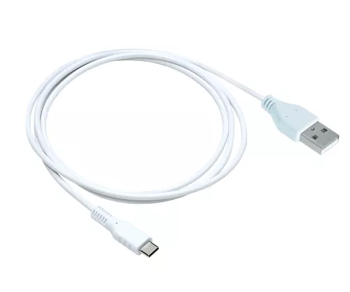 USB C tipa A-uzlādes kabelis, balts, 1,5 m, USB tipa C-uz A kontaktdakša, 5 V, 3A, reklāmas kārba