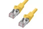HQ Cat.6 patch kábel PiMF/S-FTP, 1m LSZH, CU, AWG27, sárga