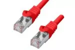 HQ Cat.6 patch kábel PiMF/S-FTP, 10m LSZH, CU, AWG27, červený