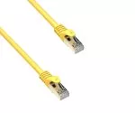 Premium Cat.7 Patchkabel, LSZH, 2x RJ45 Stecker, Kupfer, gelb, 0,30m