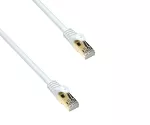 Prepájací kábel Cat.7 Premium, LSZH, 2x zástrčka RJ45, medený, biely, 2,00 m