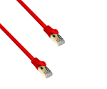 Premium Cat.7 patch cable, LSZH, 2x RJ45 plug, copper, red, 5.00m