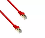 Propojovací kabel Cat.7 Premium, LSZH, 2x zástrčka RJ45, měděný, červený, 10,00 m