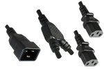 Câble en Y pour appareils froids 2x C13 sur C20, 1,5mm², rallonge, VDE, noir, longueur 2,00m