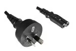 Napajalni kabel Avstralija tip I do C7, 0,75 mm², SAA, črn, dolžina 1,80 m