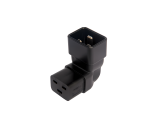 Netzadapter C19 auf C20 gewinkelt, YL-3318L-2 IEC 60320-C19/20 gewinkelt, unten/oben