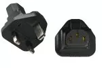 Hálózati adapter Hálózati adapter Anglia C13 az Egyesült Királyság G típusára IEC 60320-C13 Bu./GBR BS1363 5A St., YL-6012