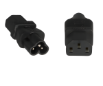 Power adapter, power adapter cold plug C13 to C6 Mickey Mouse