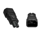 Adaptateur de courant, adaptateur de réseau Euro-8 prise pour petits appareils C7 femelle sur C14 prise pour appareils froids, accouplement, convertisseur