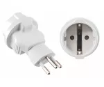 Power adapter Switzerland CEE 7/3 socket to CHE type J 10A 10A fuse, white