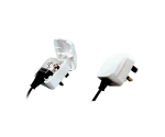 Adaptador de corrente da tomada da UE para ficha do tipo G do Reino Unido, 3A, aparafusado, branco