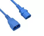 C13-C14 tápkábel, kék, 0,75 mm², hosszabbító, VDE, 1,00 m hosszúságú