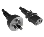 Cavo di alimentazione Australia tipo I - C13, 1mm², 5m AUS 3pin tipo I/IEC 60320-C13, SAA, nero