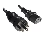 Power cable America USA Type B US NEMA 5-15P to C13, HOSPITAL GRADE, AWG18, SJT, UL, CSA, length 1.80m