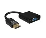 DINIC Adapter, DisplayPort auf VGA, 15cm, DP Stecker auf VGA Buchse, schwarz