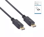 DisplayPort 1.4 kaabel, 2x DP pistik, 8K, karp, 1m Toetab 8K/60Hz, 32.4Gbps, must