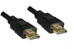 HDMI-kabel 19-pinners A til A-plugg, høy hastighet, Ethernet-kanal, 4K2K@60Hz, svart, lengde 1,00 m, polybag