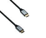 HDMI 2.1 Kabel, 2x Stecker Aluminiumgehäuse, 1m 48Gbps, 4K@120Hz, 8K@60Hz, 3D, HDR, DINIC Polybag