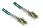 Optický kabel OM3, 50µ, LC/LC multimode, 5m LC St./St., duplexní, LSZH, ochrana proti hlodavcům, tyrkysový