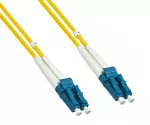 Cavo in fibra ottica OS1, 9µ, connettore LC / LC, monomodale, duplex, giallo, LSZH, 3m