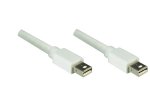 Кабел Mini DisplayPort от мъжки към мъжки, свързващ кабел, бял, дължина 2,00 м, блистерна опаковка