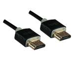 Super tenký kabel HDMI 1.4 samec-samec, řada DINIC Monaco, AWG 36, vnější průměr 3,6 mm, černý, délka 1,00 m, balení v blistru