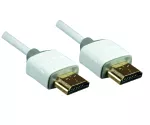 Câble Super Slim HDMI 1.4 mâle à mâle, DINIC Monaco Range, AWG 36, OD 3,6mm, blanc, longueur 2,00m, blister