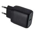 USB C-laddare/strömförsörjning 20W, Power Delivery 5V/3A; 9V/2.22A (PD3.0), svart