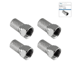 DINIC F twist-on connector for 7.3mm cable, copper, quantity: 4 pieces, DINIC box with Euro hole, length 20mm