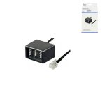 TAE sadalītājs 3x TAE N/F/F ligzda ar RJ11/RJ45 kontaktdakšu (6P4C), melns, garums 0,20 m, kaste