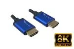 Aukščiausios kokybės HDMI 2.1 kabelis, nuo vyriško iki vyriško, 48 Gbps, 4K@120Hz, 8K@60Hz, 3D, HDR, juodas, ilgis 3,00 m, lizdinė plokštelė
