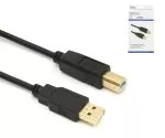 DINIC USB 2.0 HQ kabel A til B stik, 28 AWG / 2C, 26 AWG / 2C, hvid, 3,00 m, DINIC Box