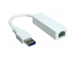 Adaptador USB para Gbit LAN para MAC e PC, ficha USB 3.0 (2.0) A para tomada RJ45, branco, saco plástico DINIC