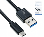 USB 3.1 Kabel Typ C - 3.0 A Stecker, 5Gbps, 3A charging, schwarz, 0,50m, DINIC Box