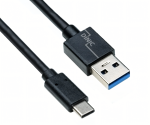 USB 3.1 Kabel Typ C - 3.0 A Stecker, 5Gbps, 3A charging, schwarz, 0,50m, Polybag