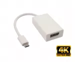 Adapter USB 3.1 Type C-plugg til DisplayPort-kontakt, 4K*2K@60Hz, hvit, blisterpakning