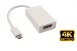 Adaptor USB 3.1 tip C la mufă DisplayPort, 4K*2K@60Hz, alb, blister