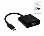 Adaptateur USB type C mâle vers HDMI femelle, 4K*2K@60Hz, HDR, noir, DINIC Box